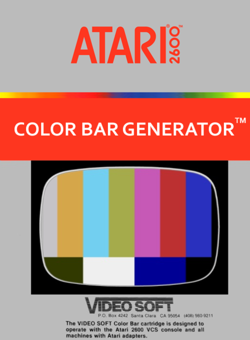 Color Bar Generator box art for Atari 2600